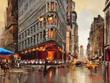 New York Kal Gajoum cityscapes Oil Paintings